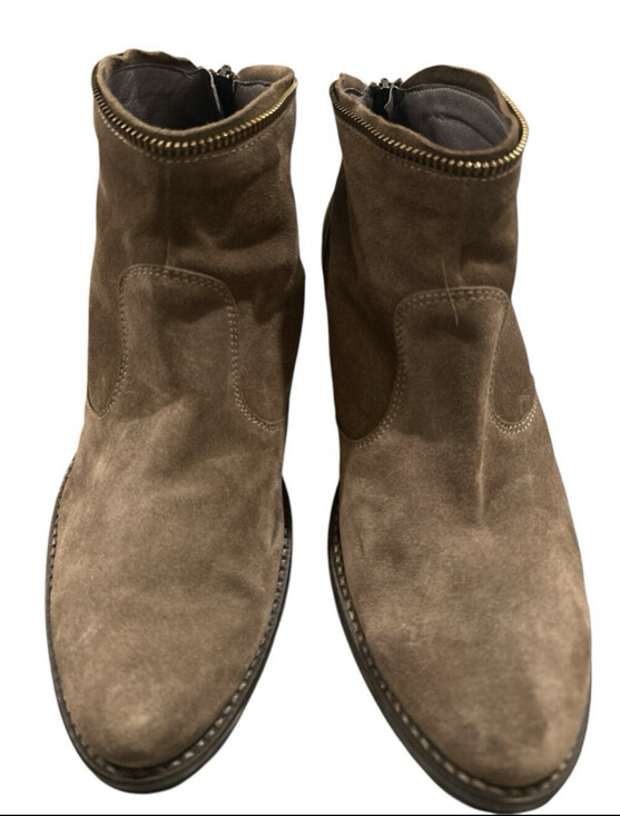 Kanna Shoes - 🏷️ Kanna Women's Kelly Boots Suede Ankle Zip Detail Boots Size 8